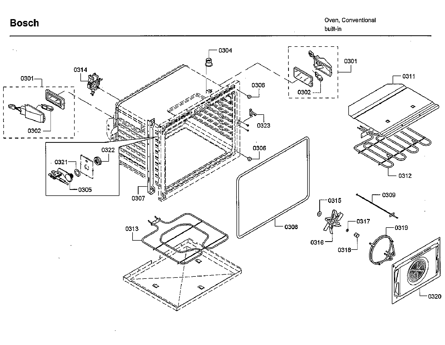 Bosch HBLP651LUC/02 cavity 1 diagram