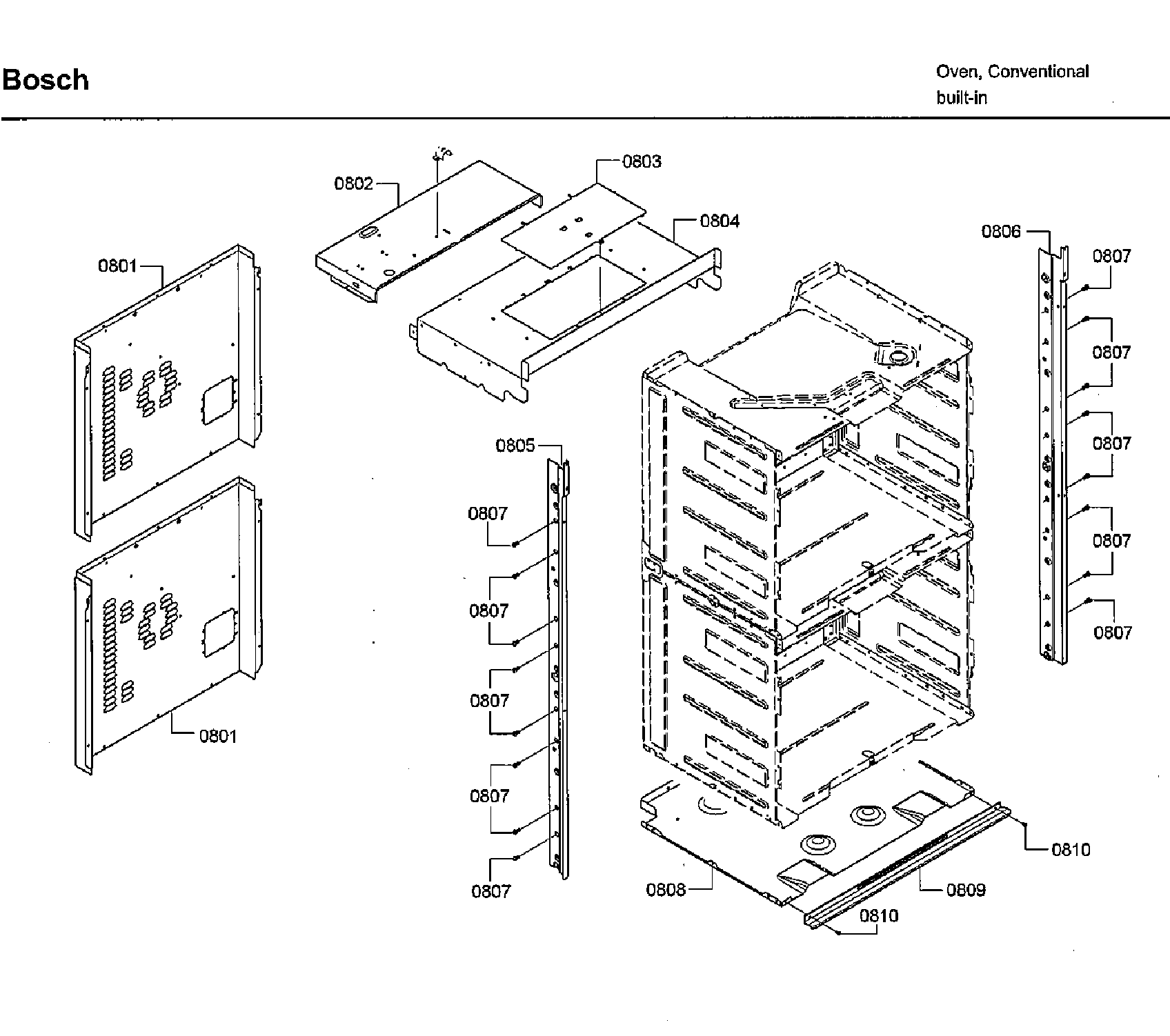 Bosch HBLP651LUC/02 frame diagram