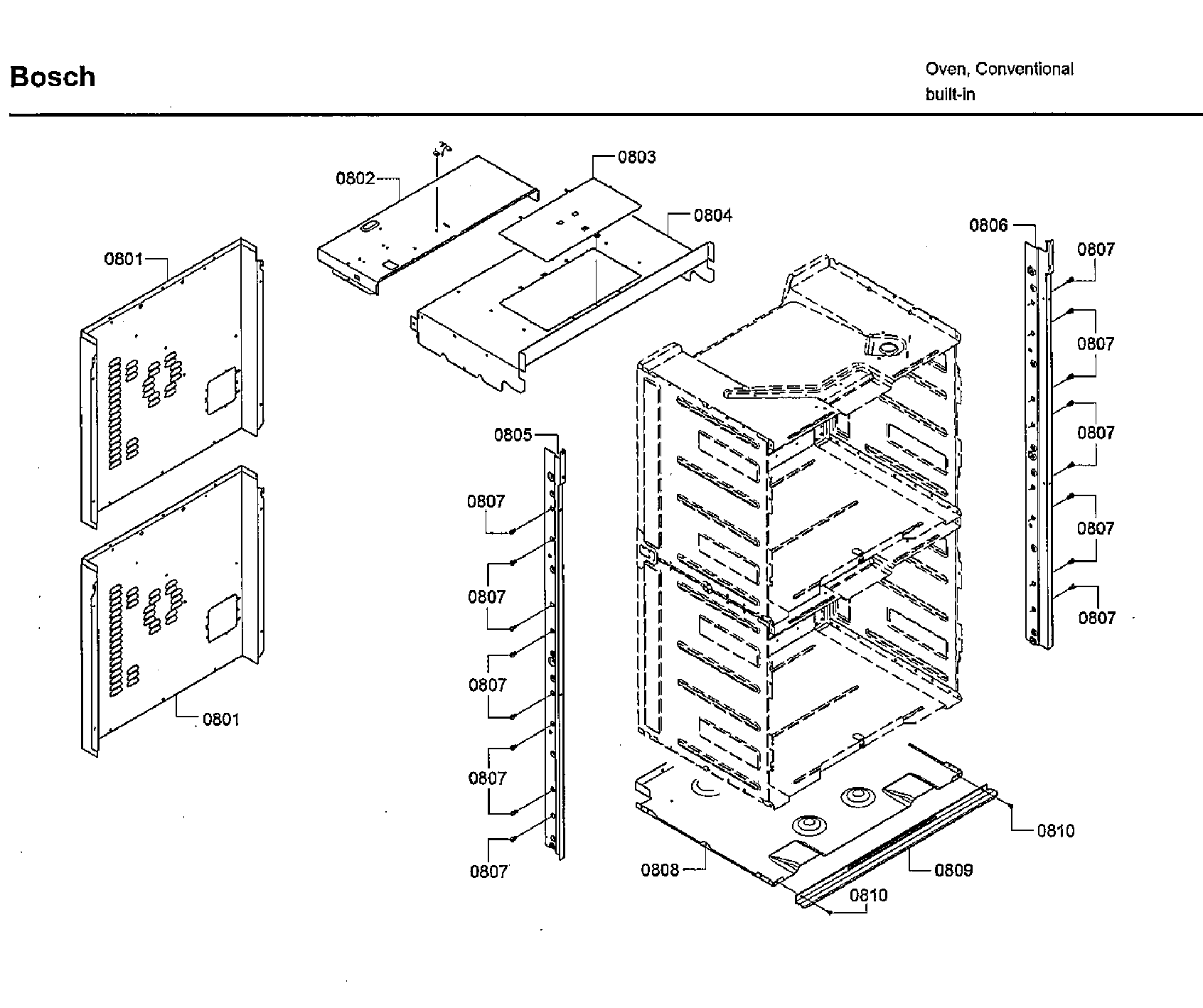 Bosch HBLP651LUC/03 frame diagram