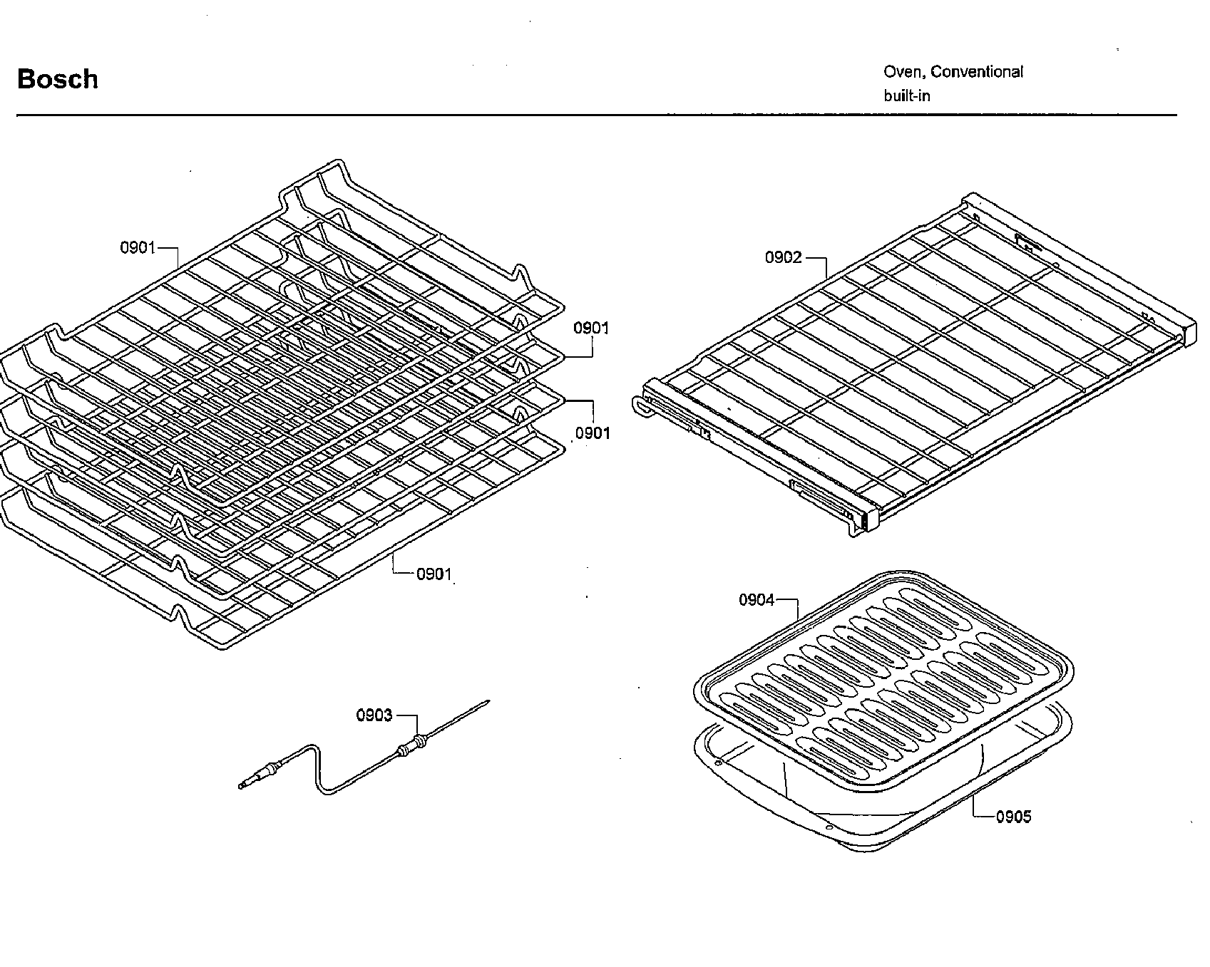 Bosch HBLP651LUC/03 rack diagram