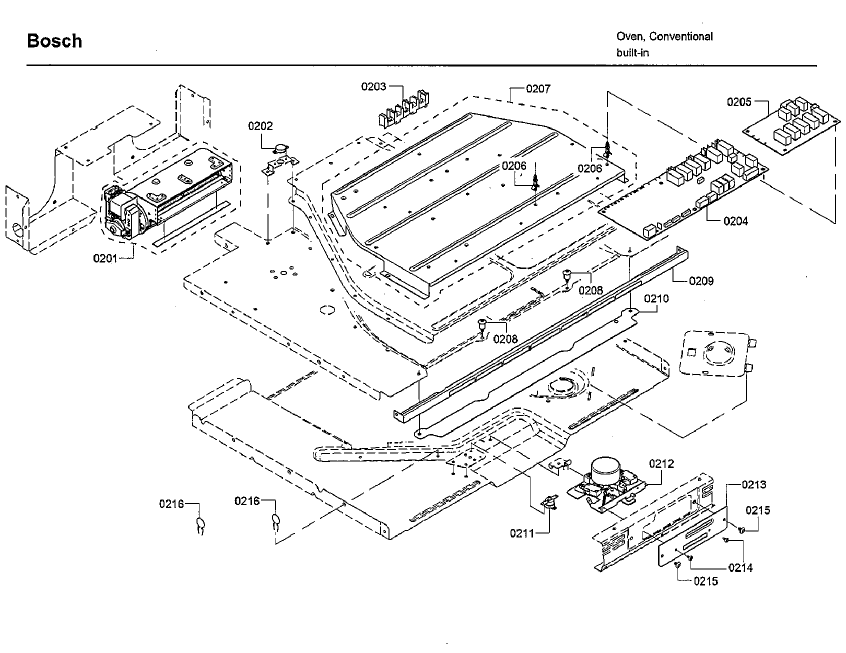 Bosch HBLP651RUC/03 pcb asy diagram