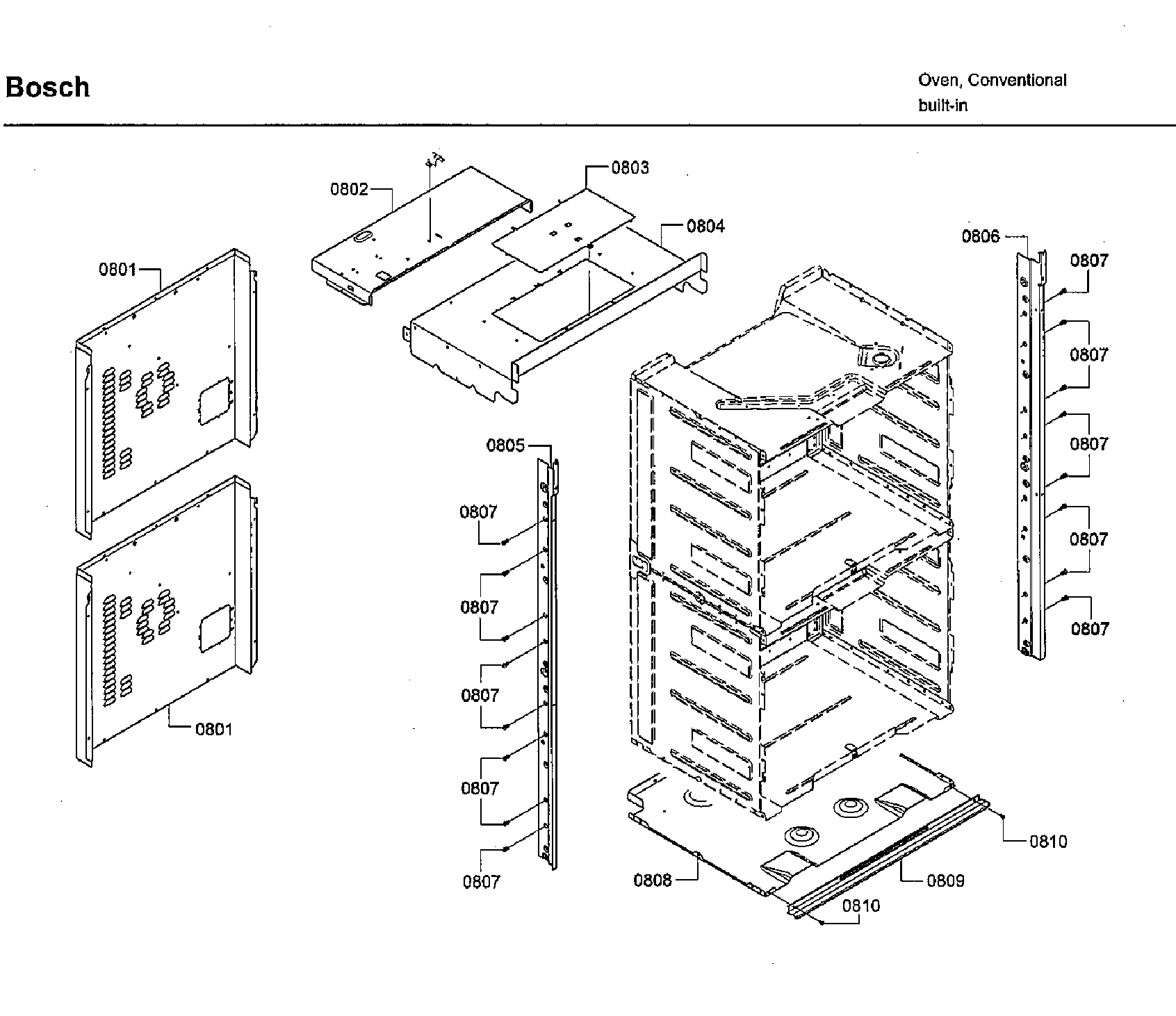 Bosch HBLP651RUC/03 frame diagram