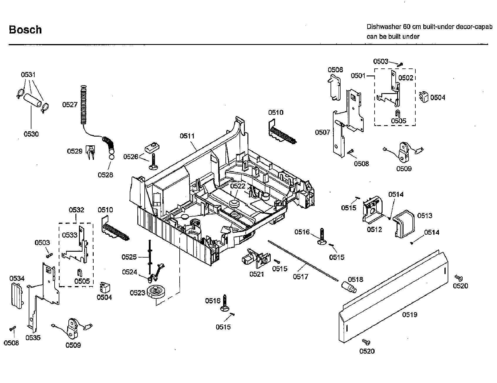 Bosch SHU33A05UC/46 base diagram