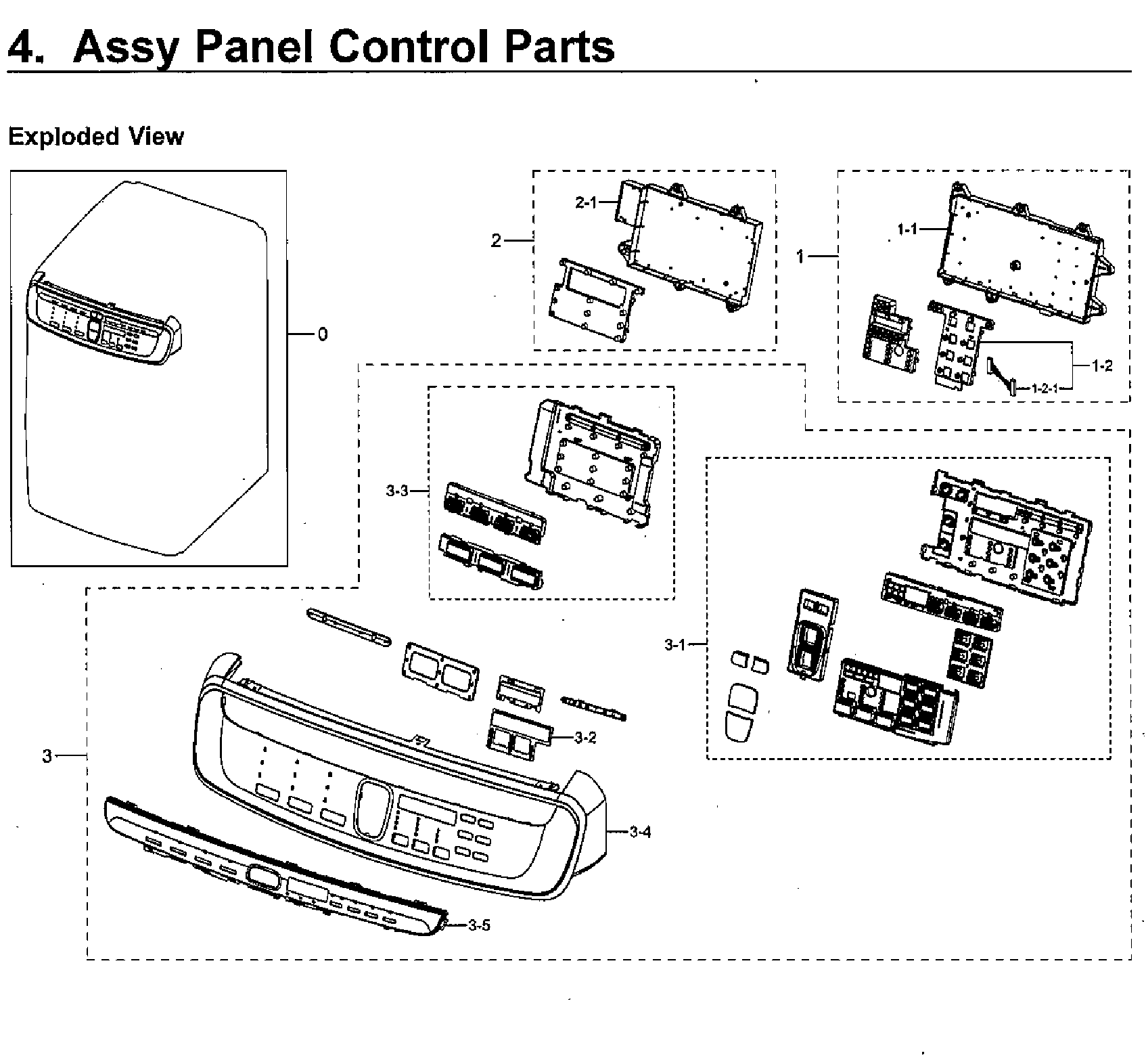 Samsung WV55M9600AW/A5-00 control panel diagram