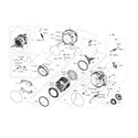 Samsung WF520ABP/XAA-00 tub & drum diagram