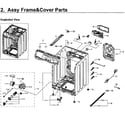 Samsung WF45M5100AW/A5-00 frame & cover parts diagram