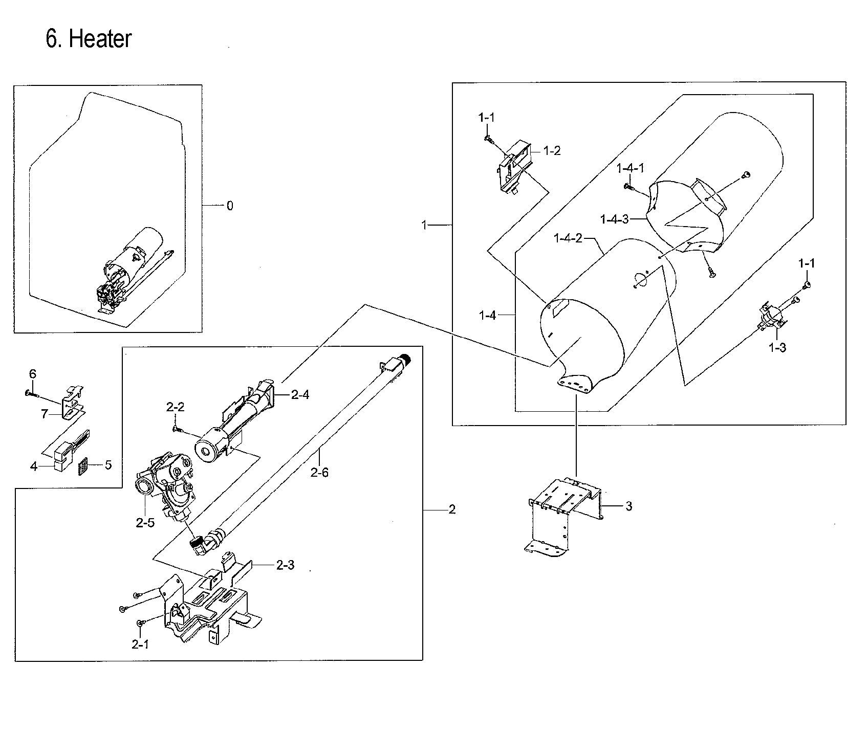 Samsung DVG52M7750V/A3-00 duct & burner diagram