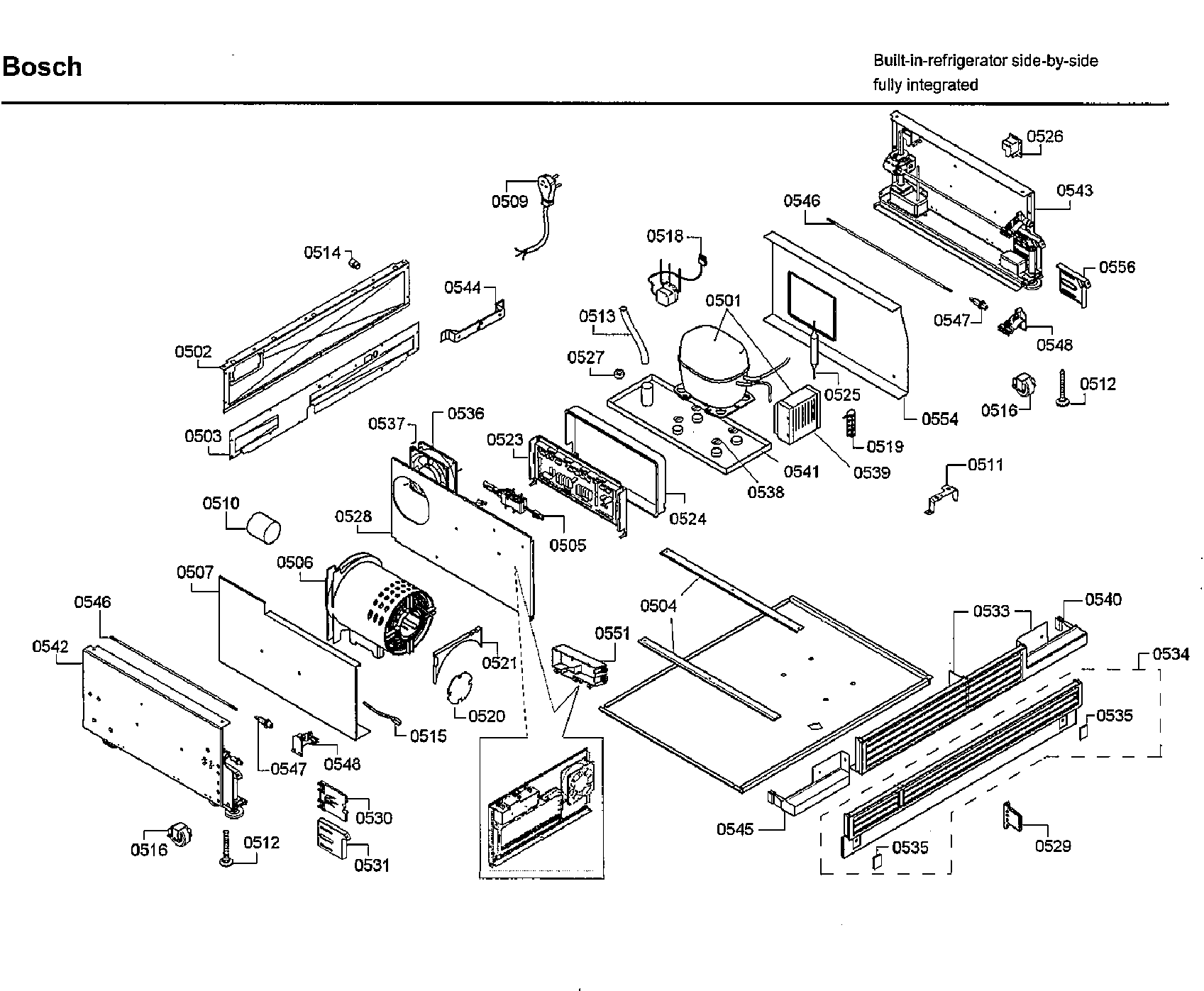 Bosch B30IR800SP/01 compressor diagram