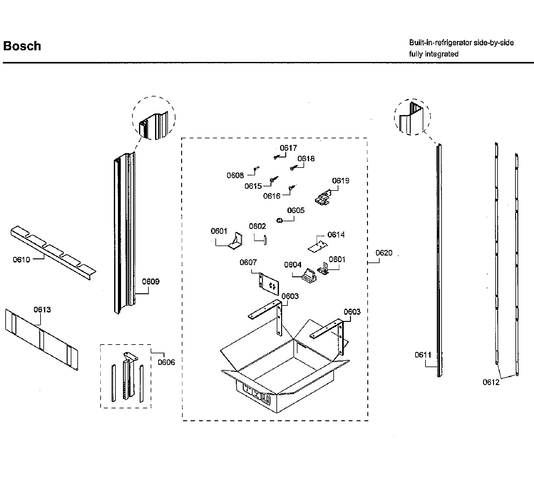 Bosch B30IR800SP/01 support asy diagram