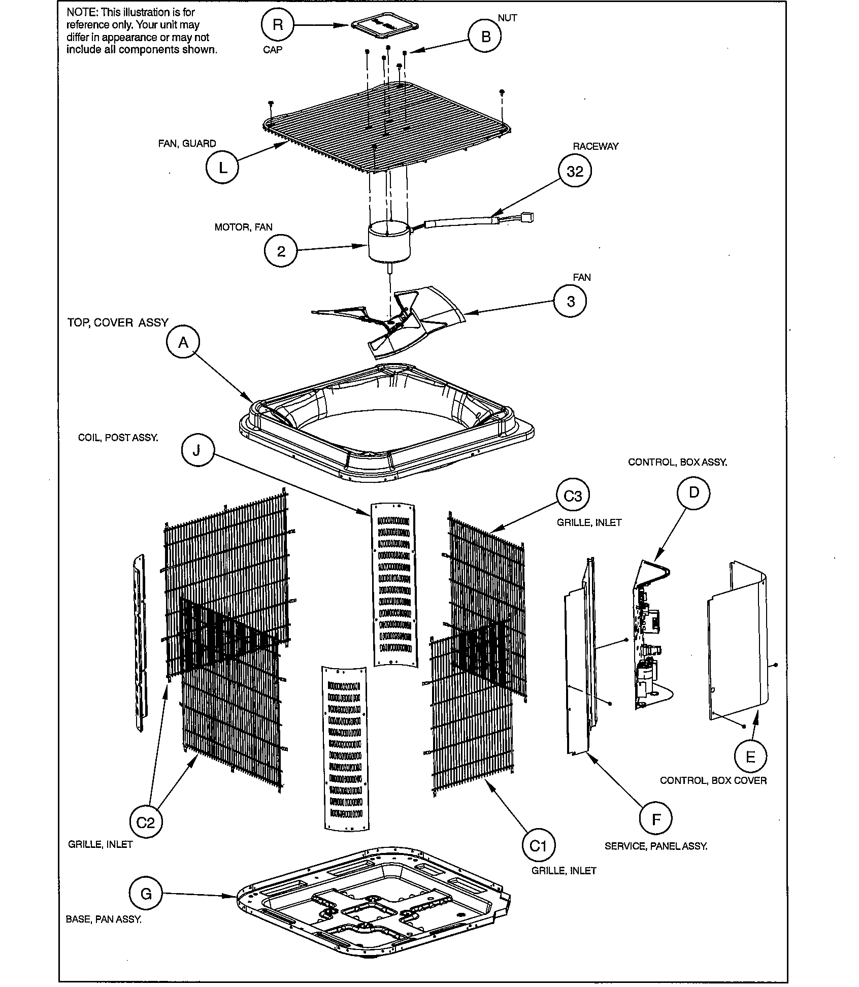 ICP CSA648GKA100 outer asy diagram