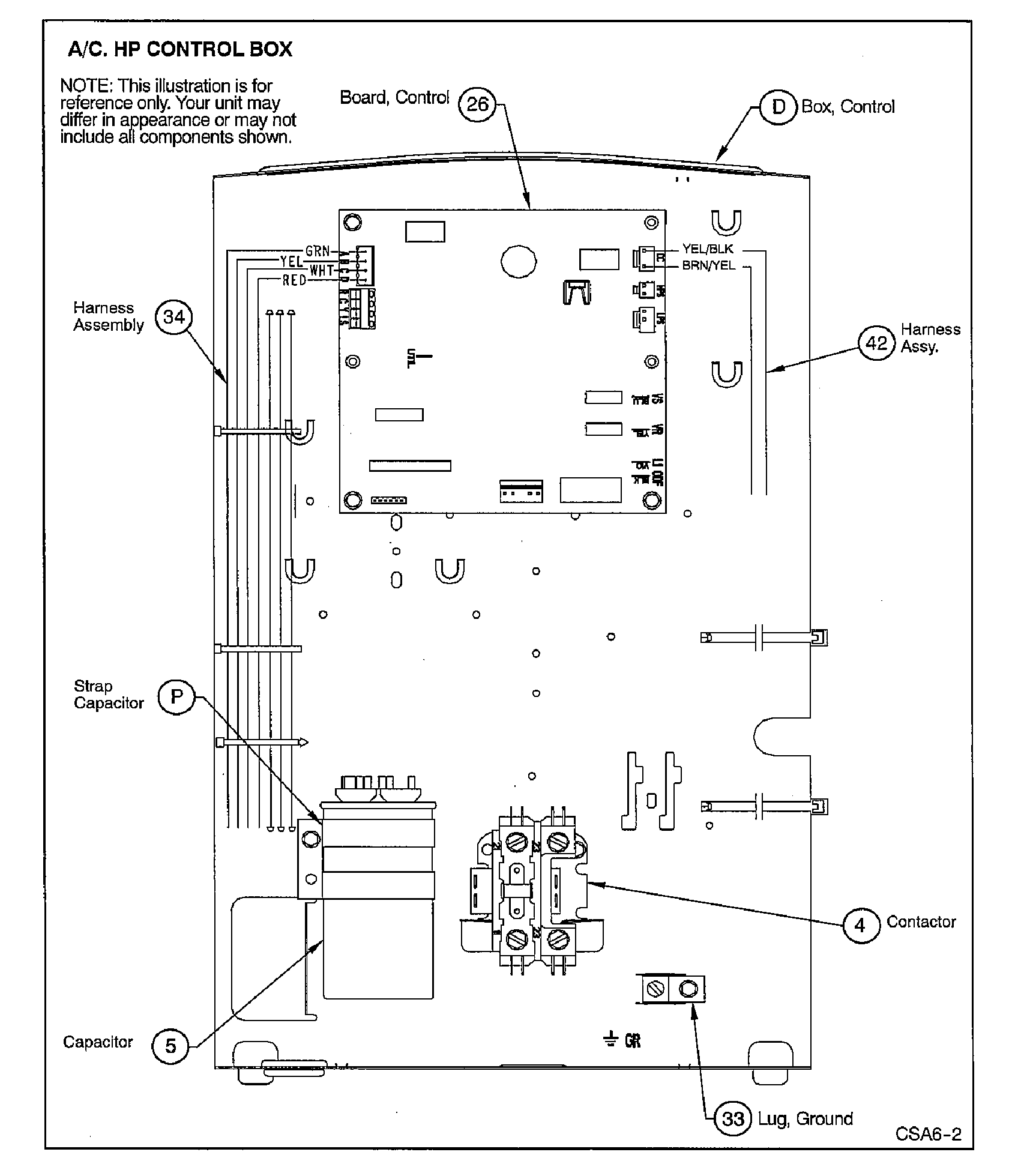 ICP TSA618GKA100 control box diagram