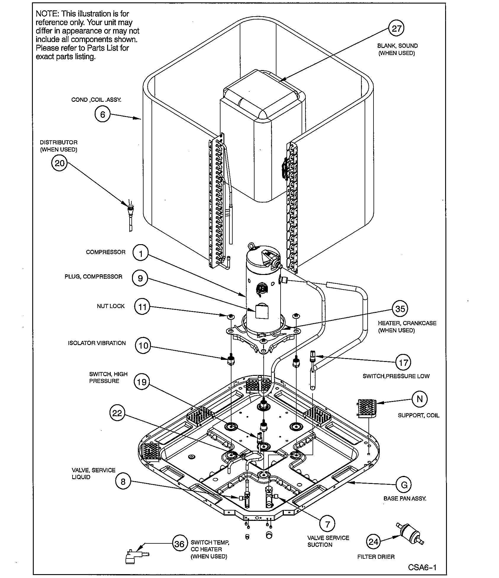 ICP TSA636GKA100 inner asy diagram