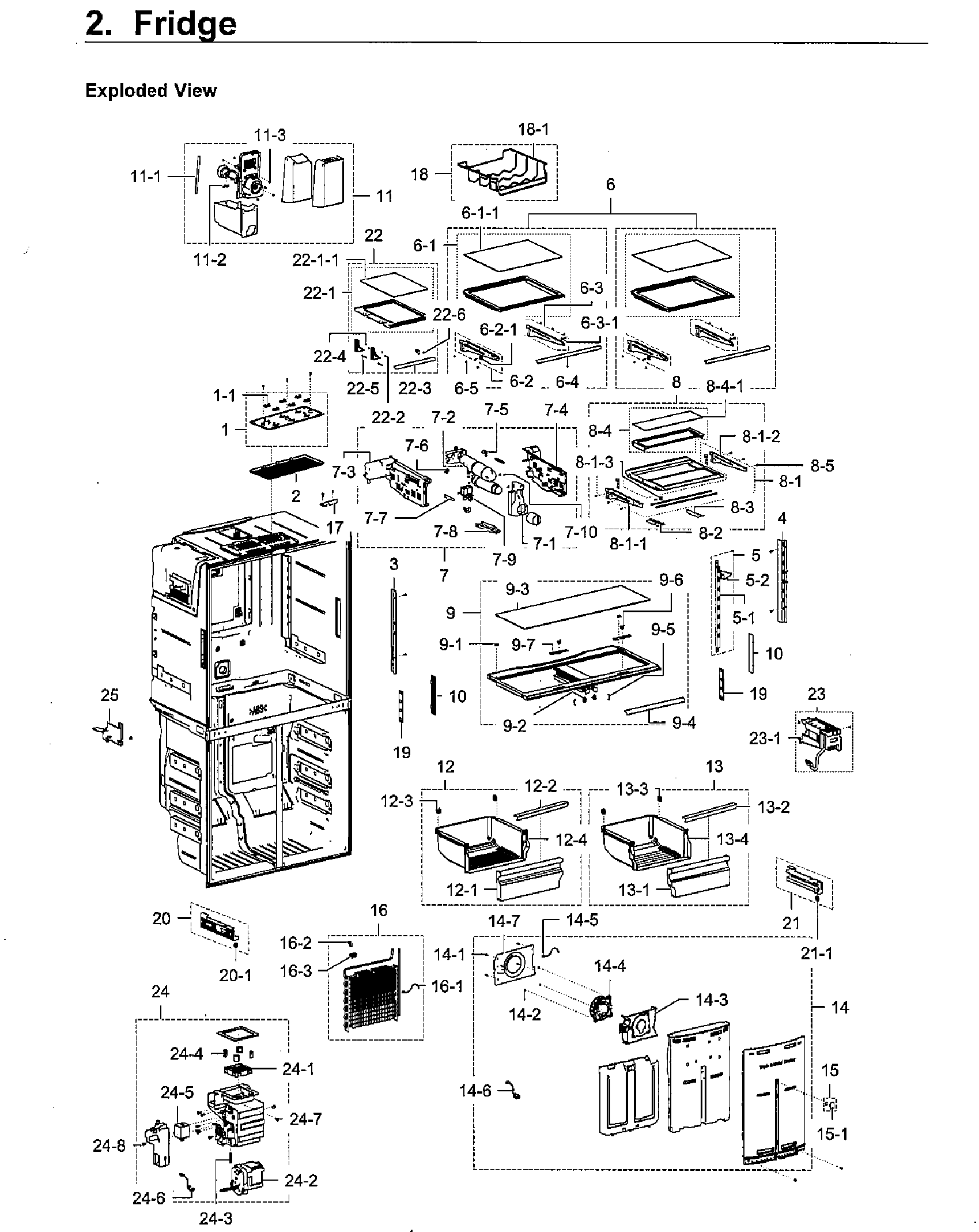 Samsung RF22M9581SG/AA-00 fridge / icemaker diagram