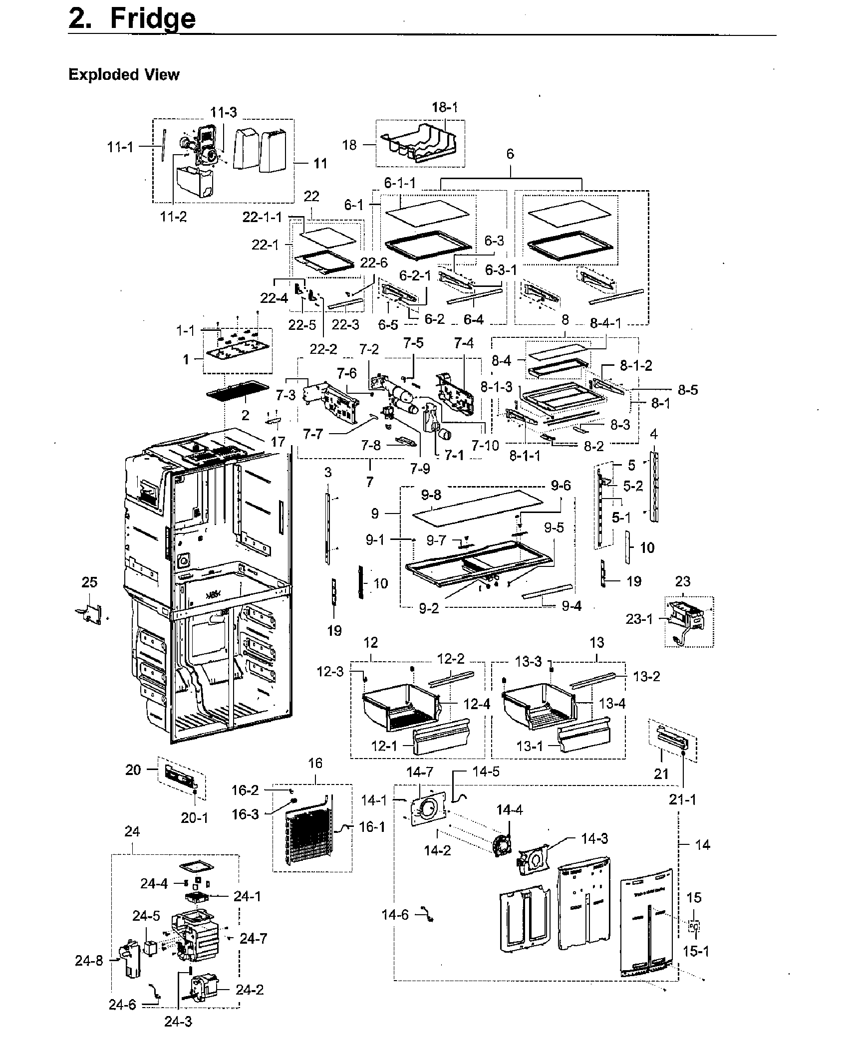 Samsung RF22M9581SR/AA-00 fridge / icemaker diagram
