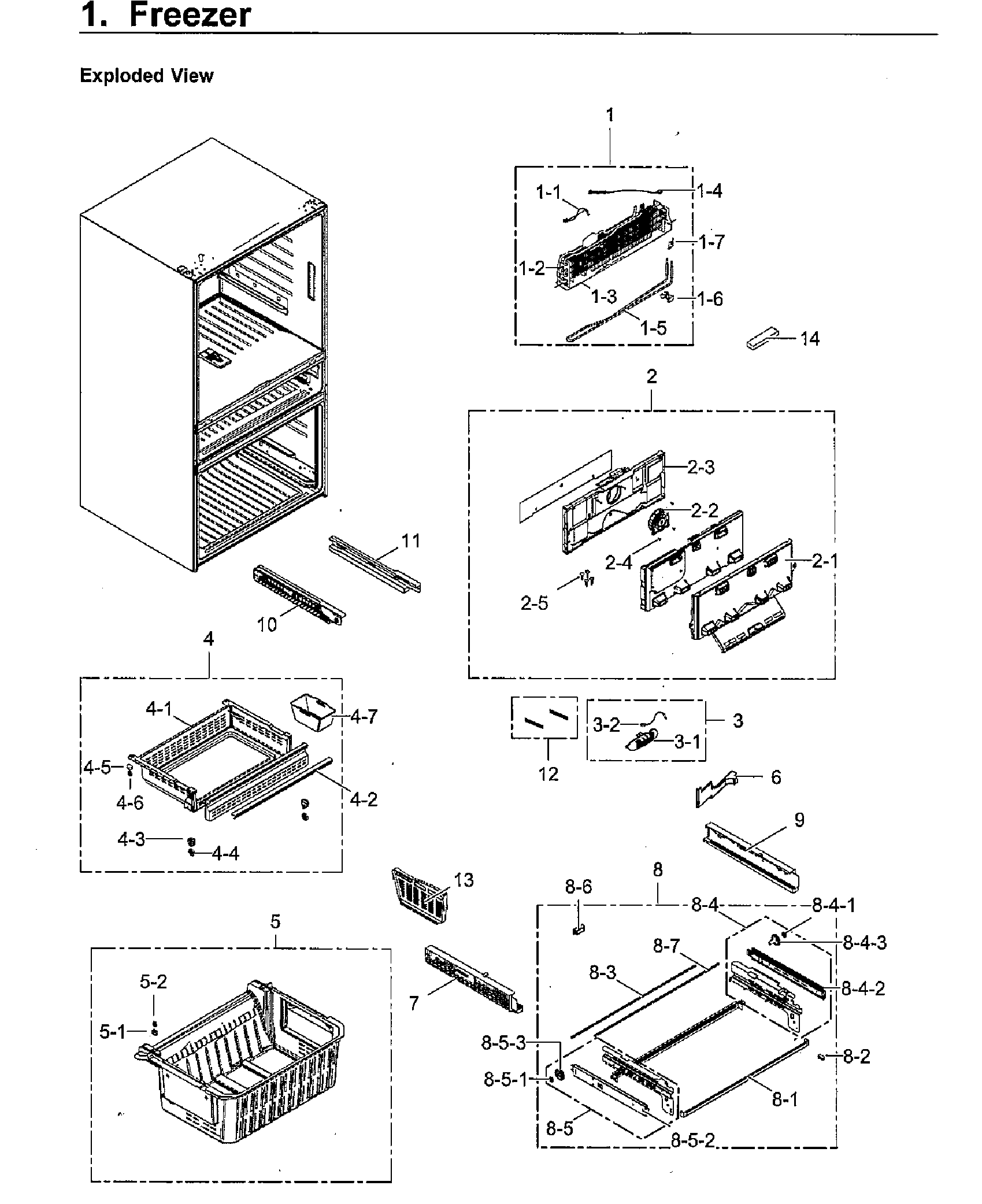 Samsung RF23M8090SR/AA-00 freezer diagram