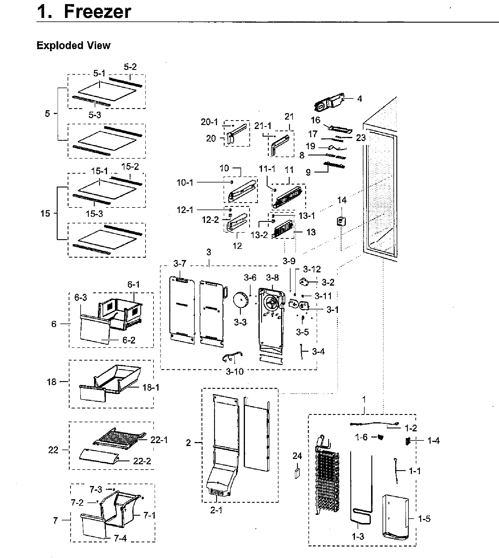 Samsung RH22H9010SR/AA-04 freezer diagram