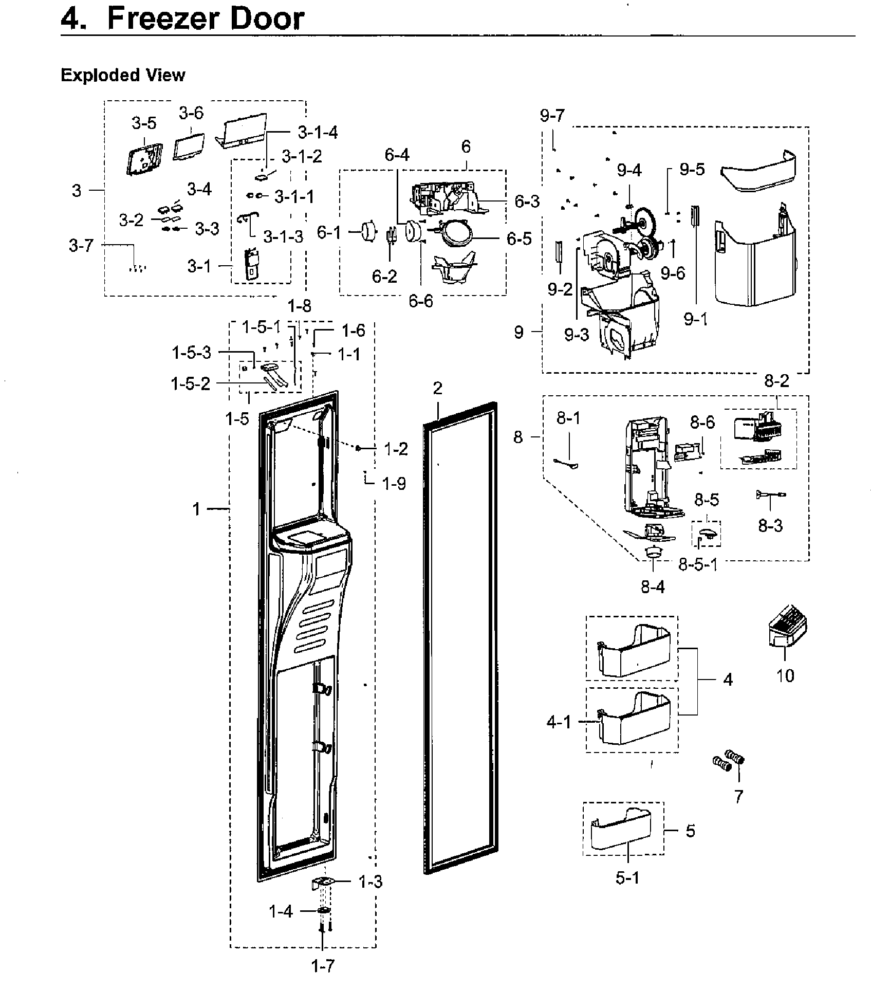 Samsung RH22H9010SR/AA-04 left door diagram
