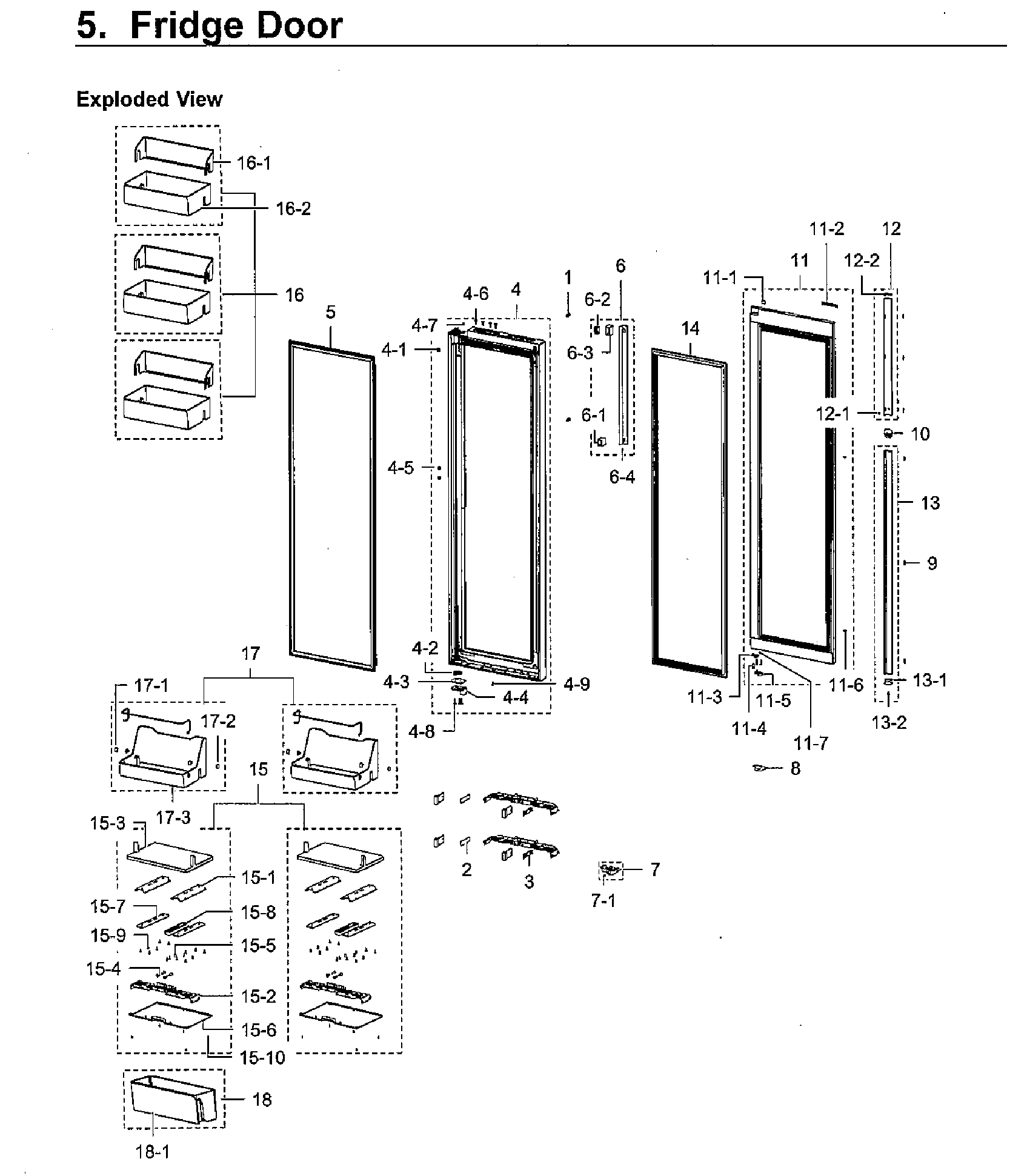 Samsung RH22H9010SR/AA-05 right door diagram