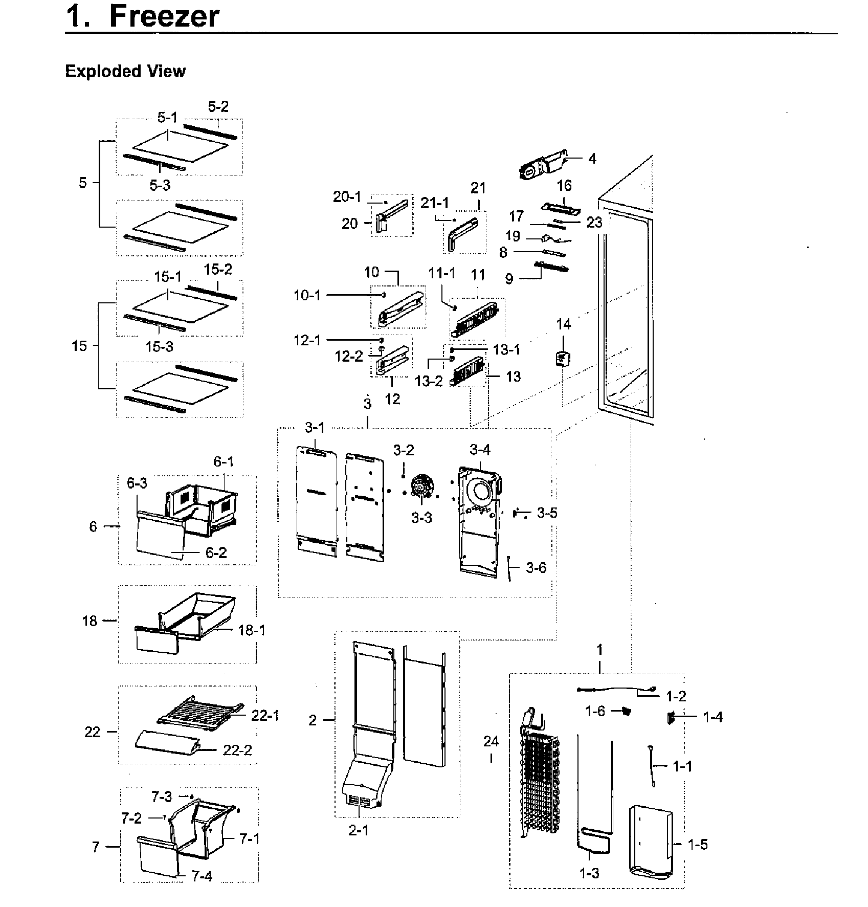 Samsung RH22H9010SR/AA-07 freezer diagram