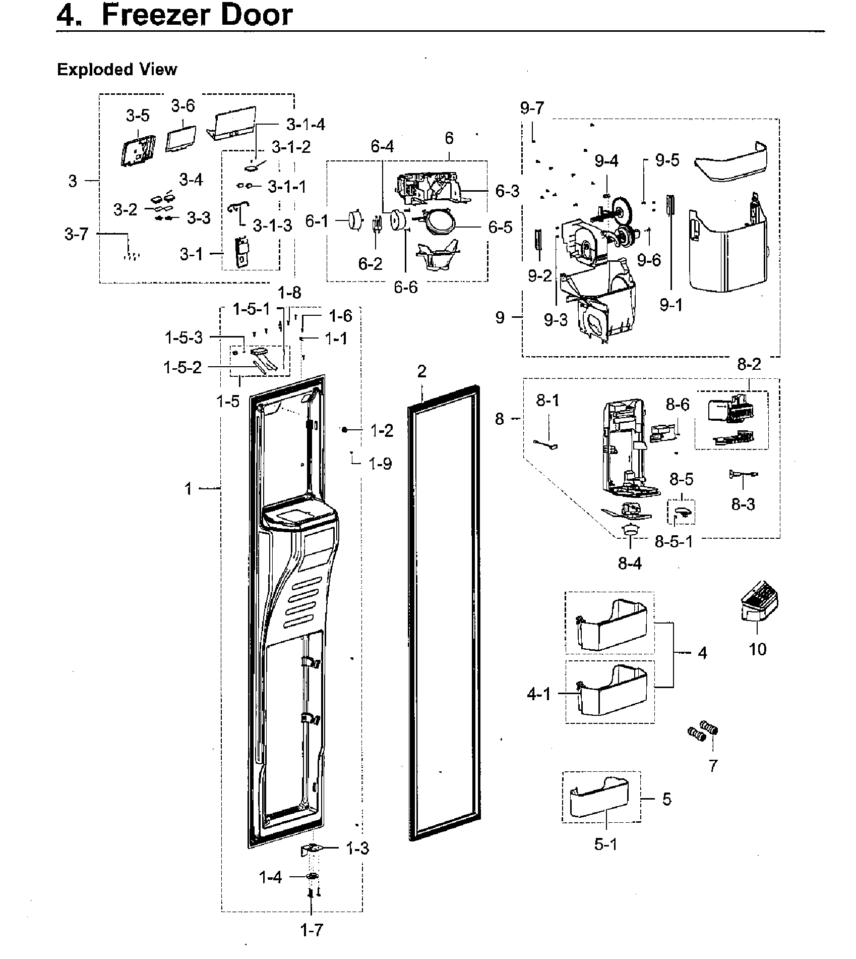 Samsung RH22H9010SR/AA-07 left door diagram