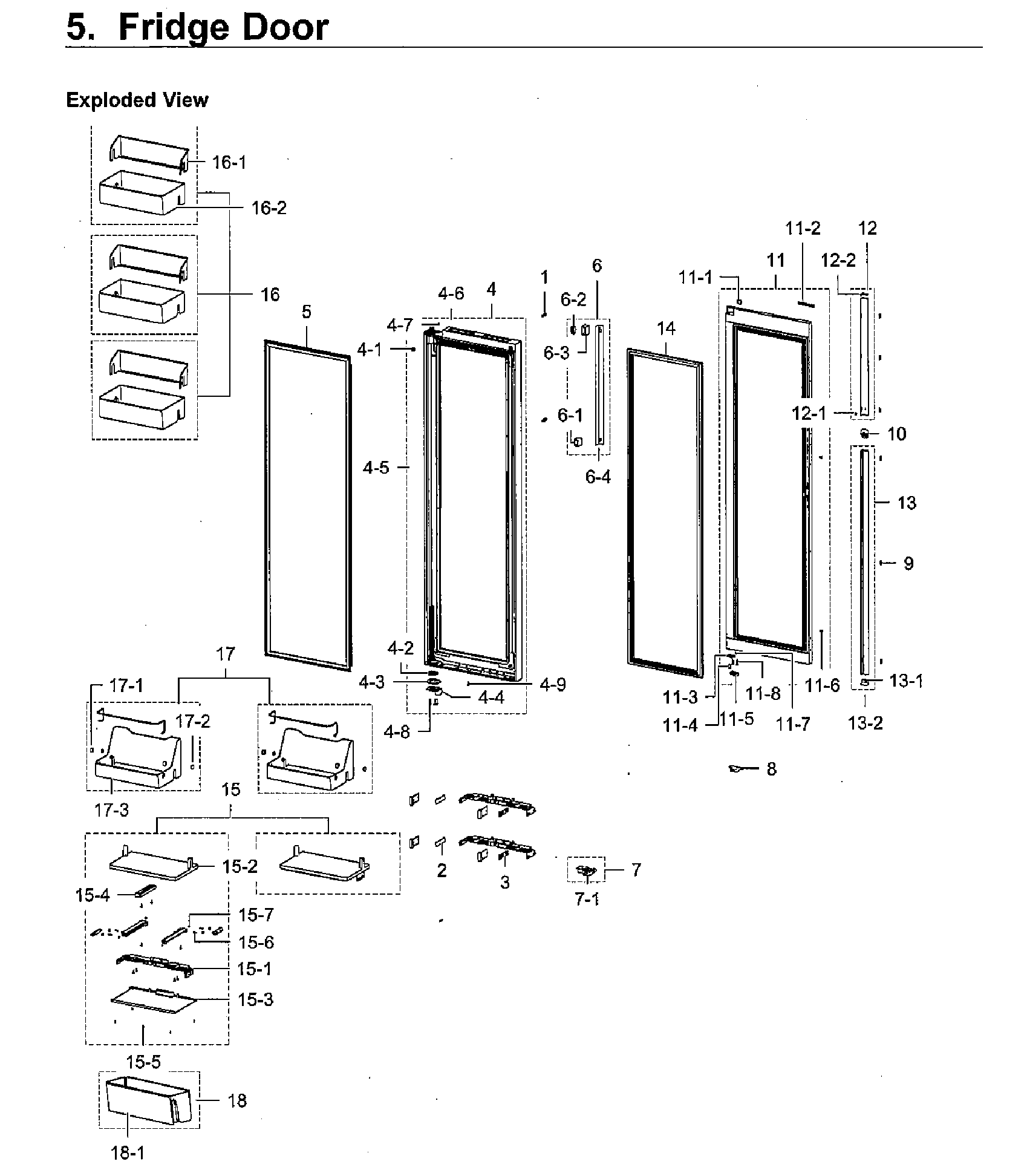 Samsung RH22H9010SR/AA-07 right door diagram
