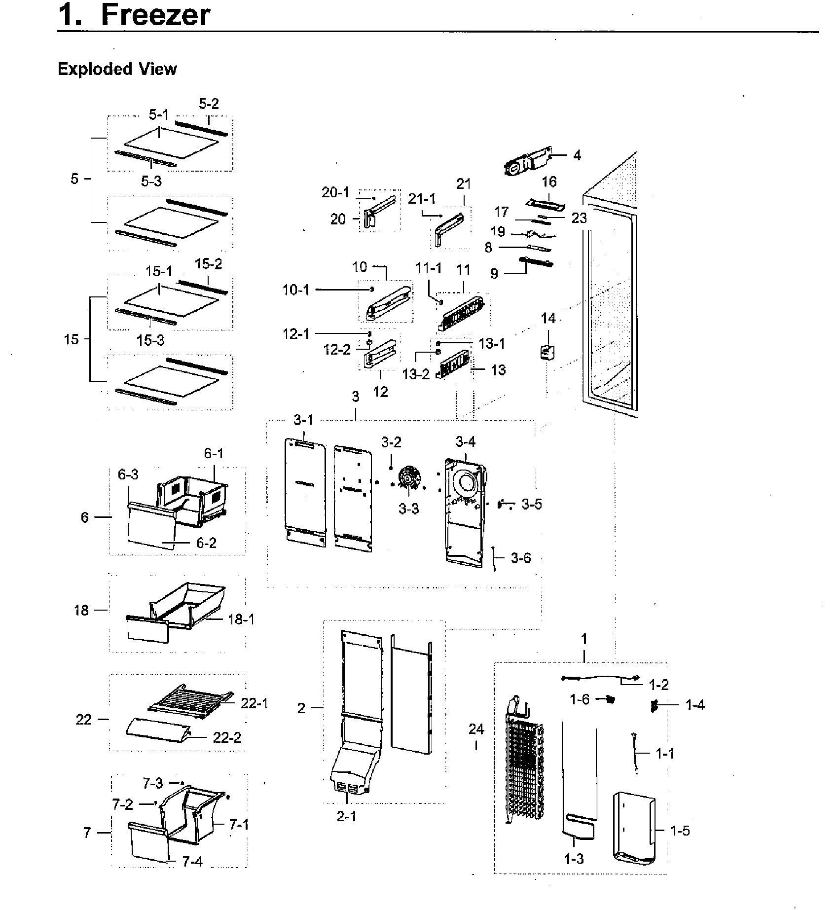 Samsung RH22H9010SR/AA-09 freezer diagram