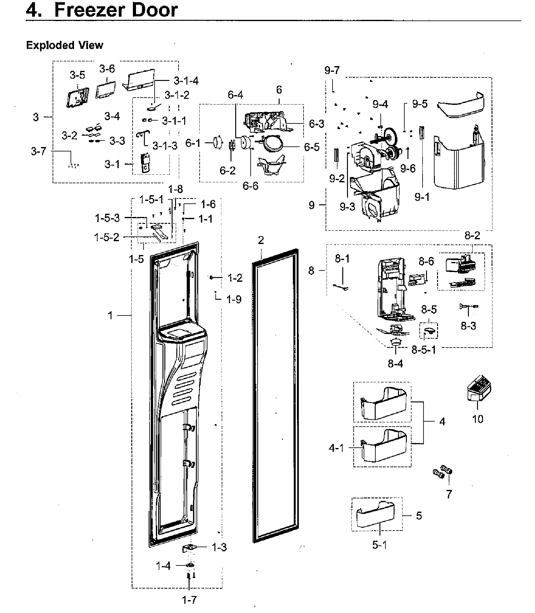 Samsung RH22H9010SR/AA-09 left door diagram