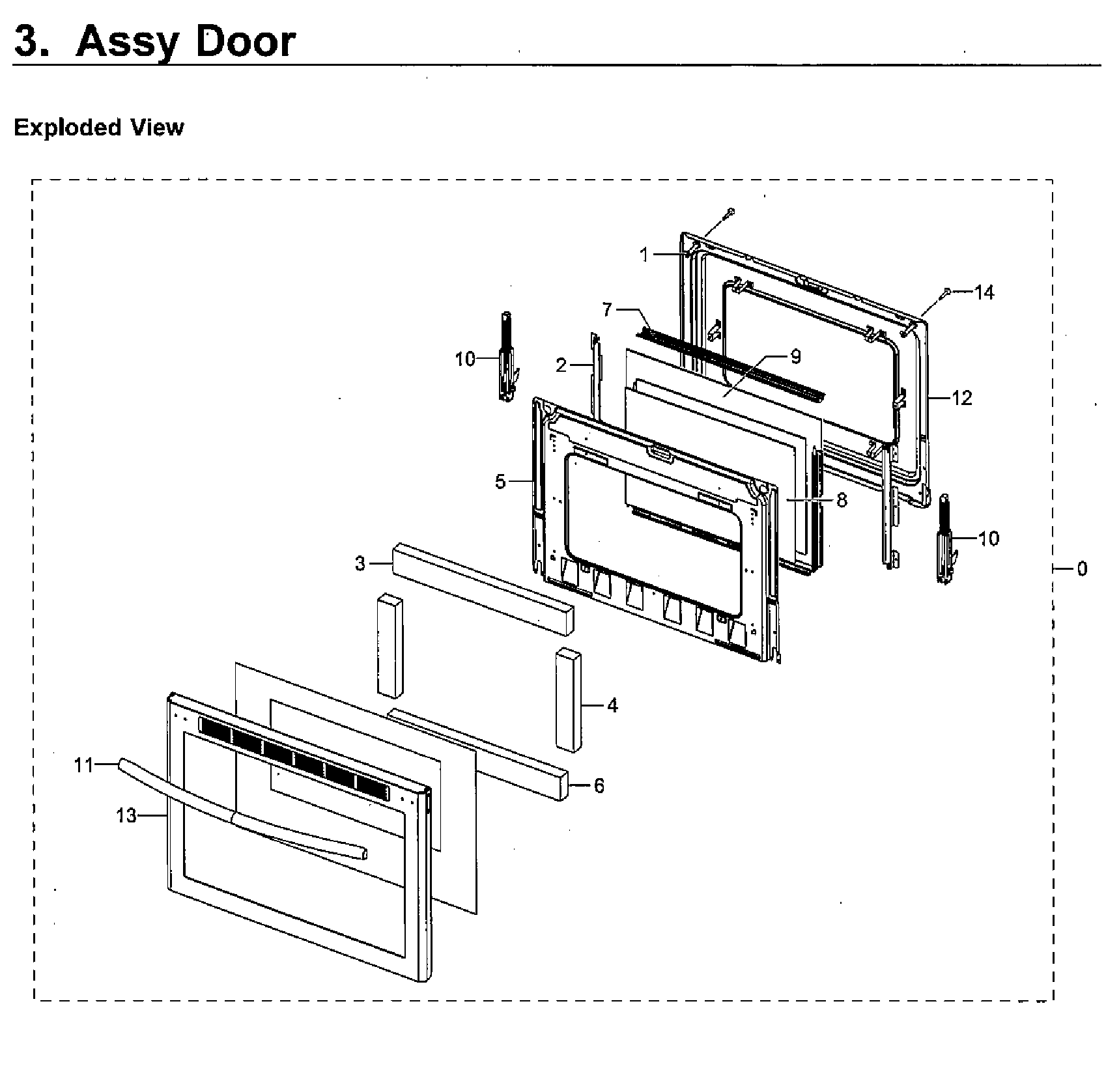 Samsung NX58M6650WG/AA-00 door diagram