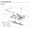 Samsung NX58M6650WG/AA-00 cooktop diagram