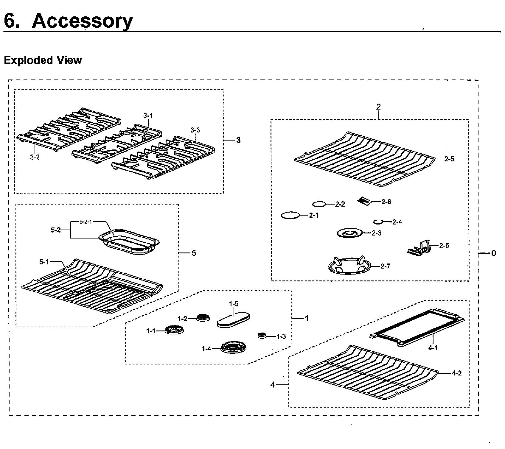 Samsung NX58M6650WG/AA-00 acessory diagram