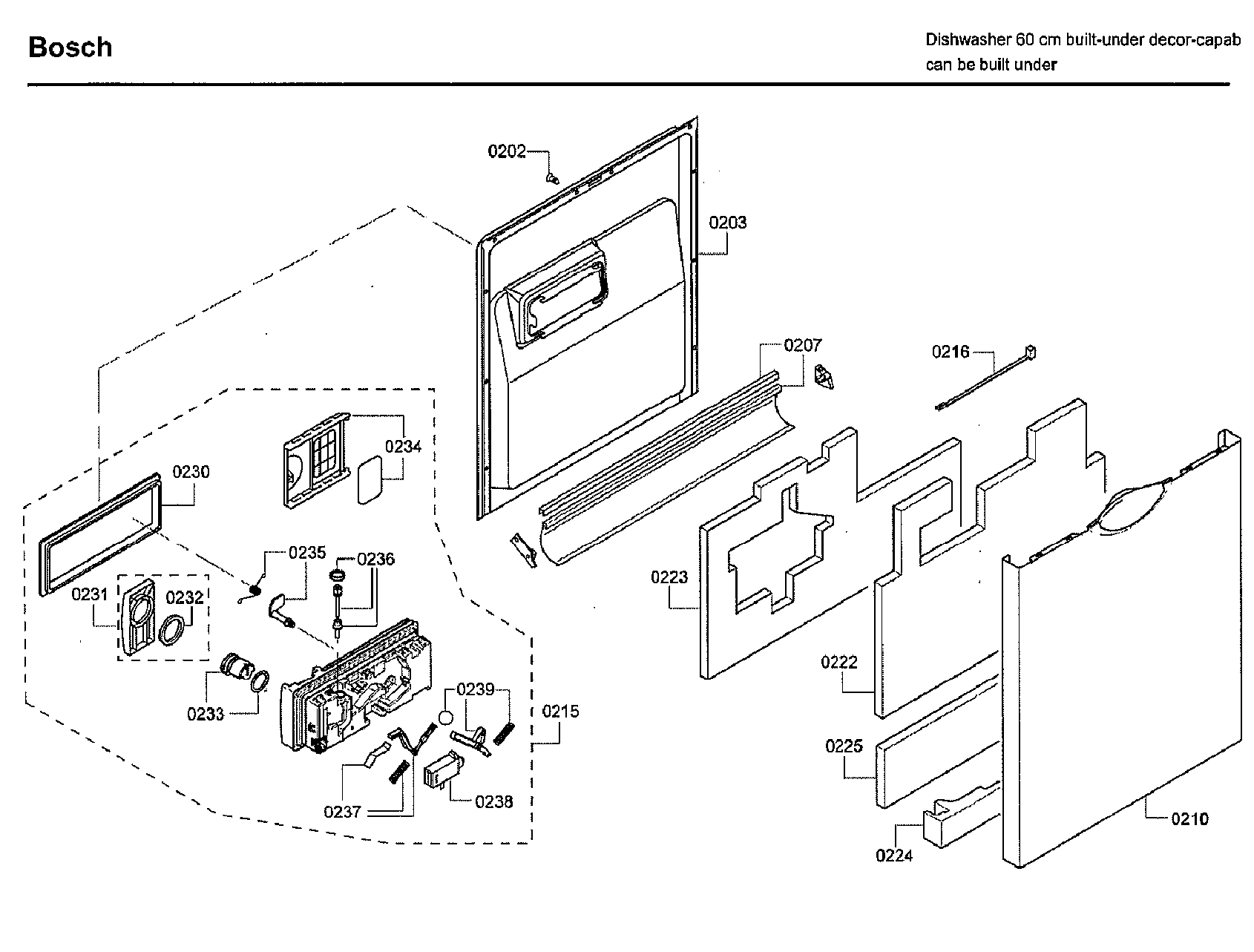 Bosch SHE43RL5UC/64 door diagram