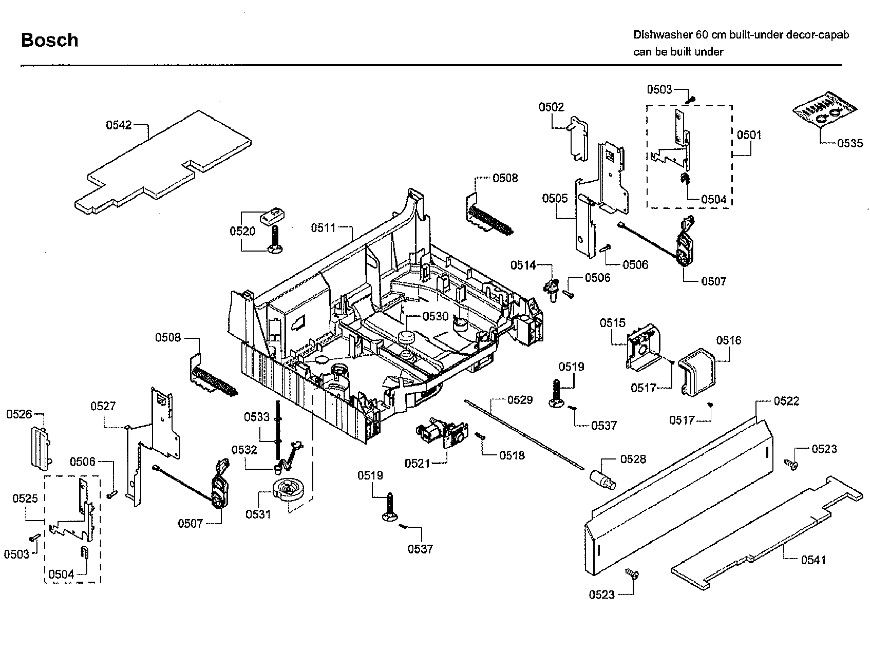 Bosch SHE43RL5UC/64 base diagram