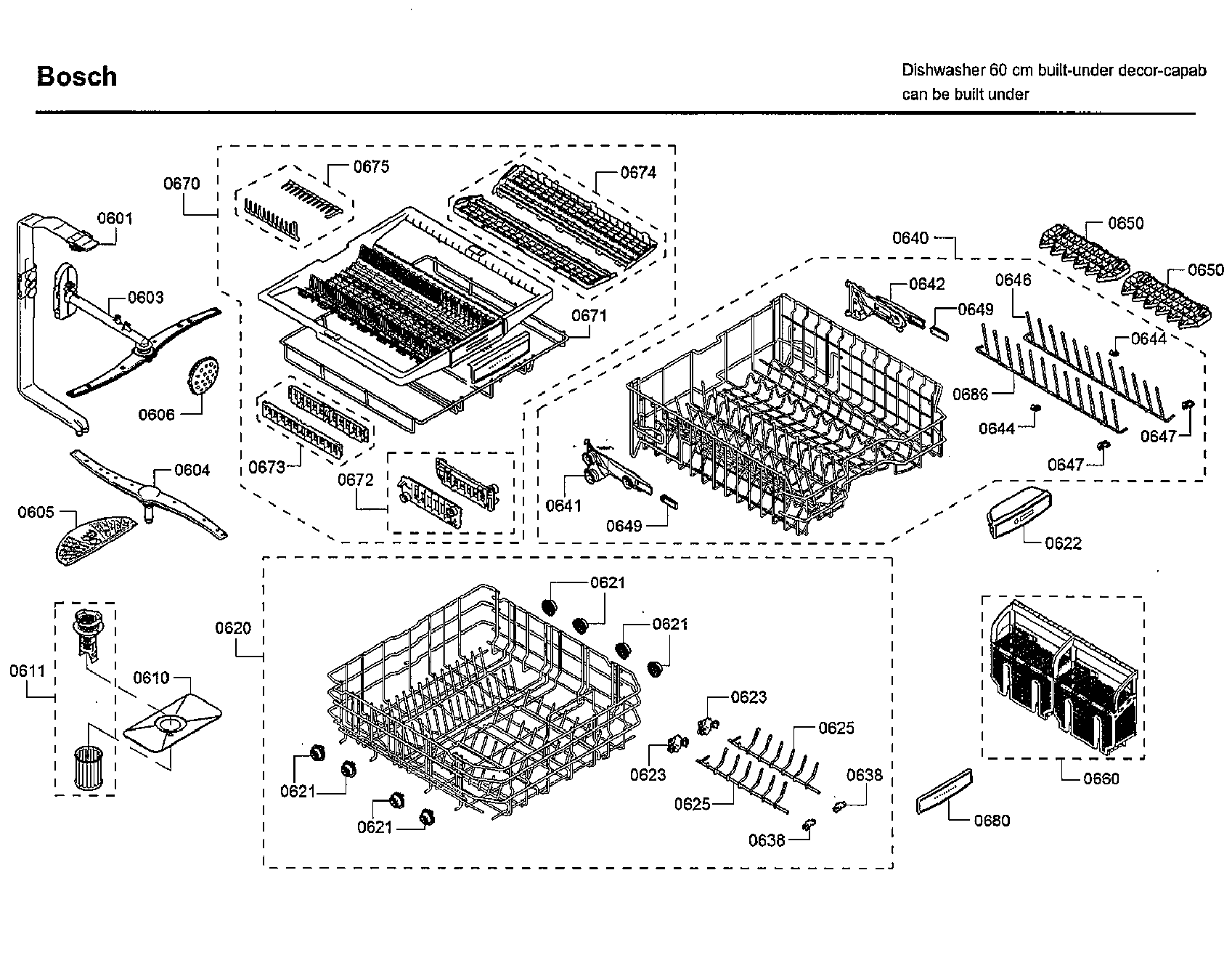 Bosch SHE878WD2N/01 baskets diagram
