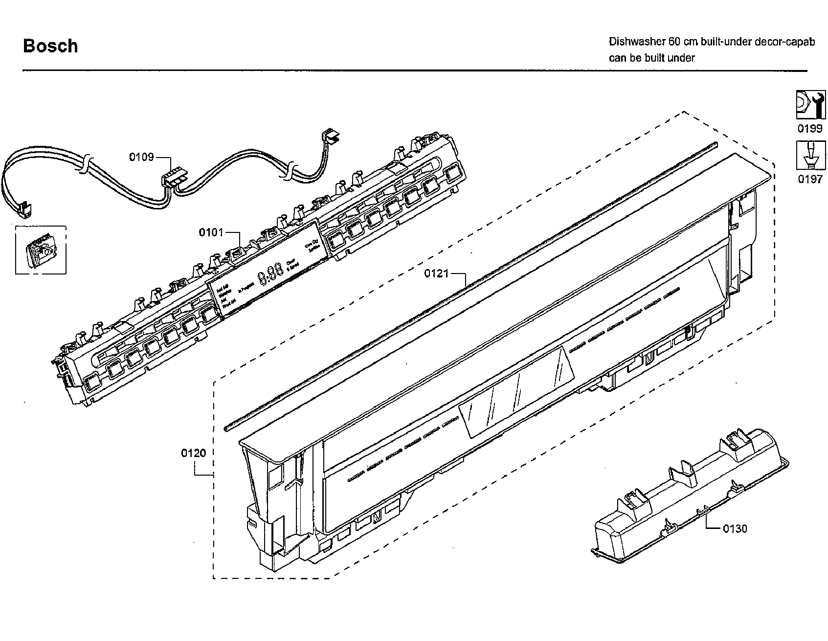 Bosch SHE878WD6N/01 control panel diagram