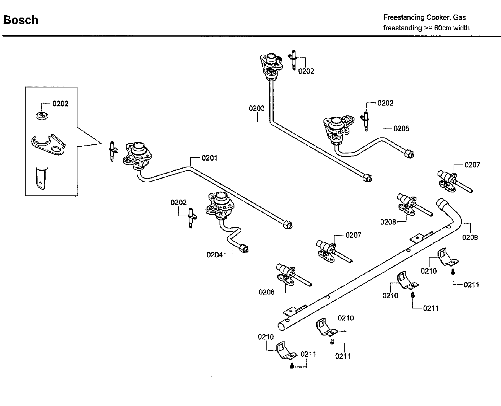 Bosch HGS7132UC/06 switches diagram