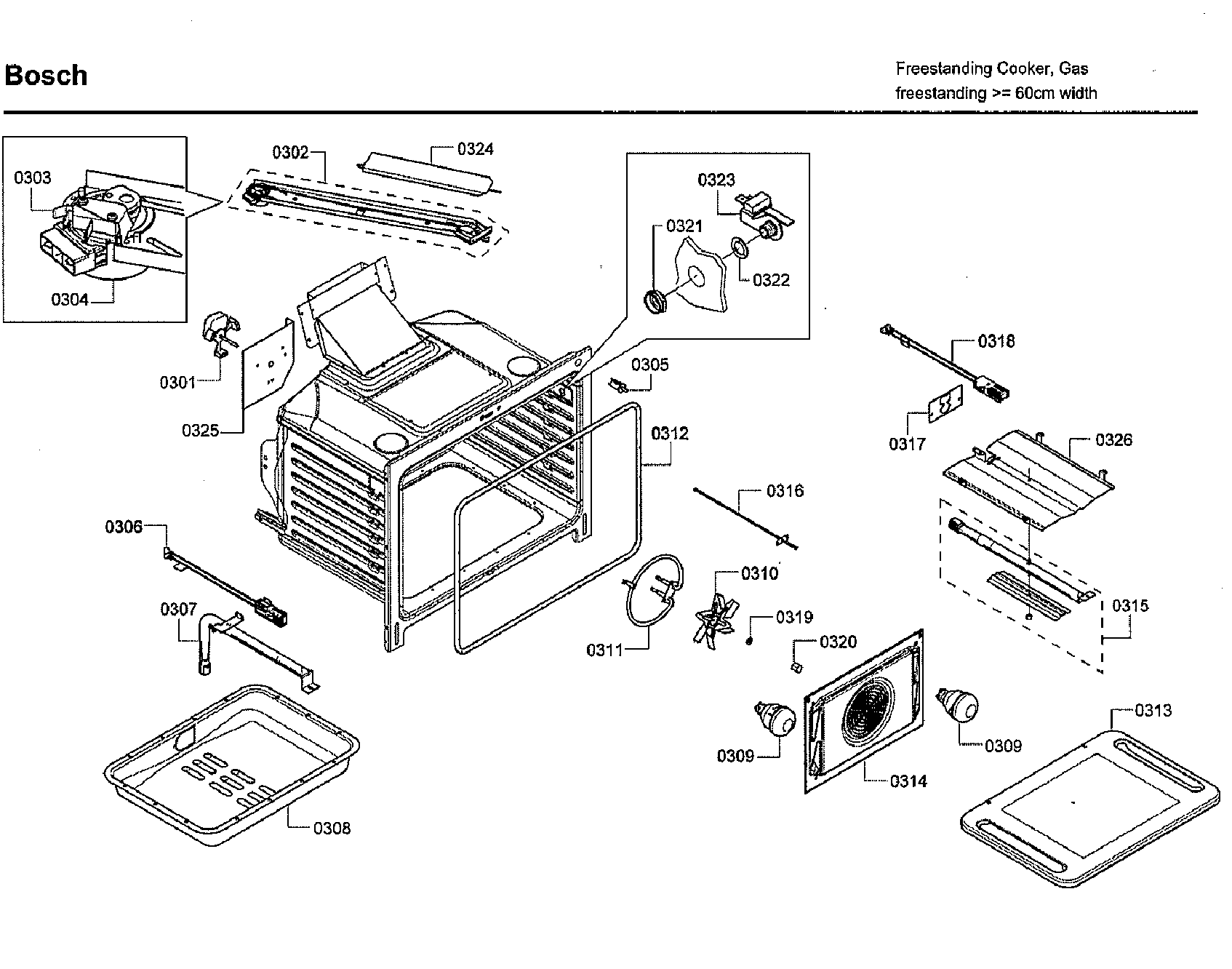 Bosch HGS7132UC/06 oven diagram
