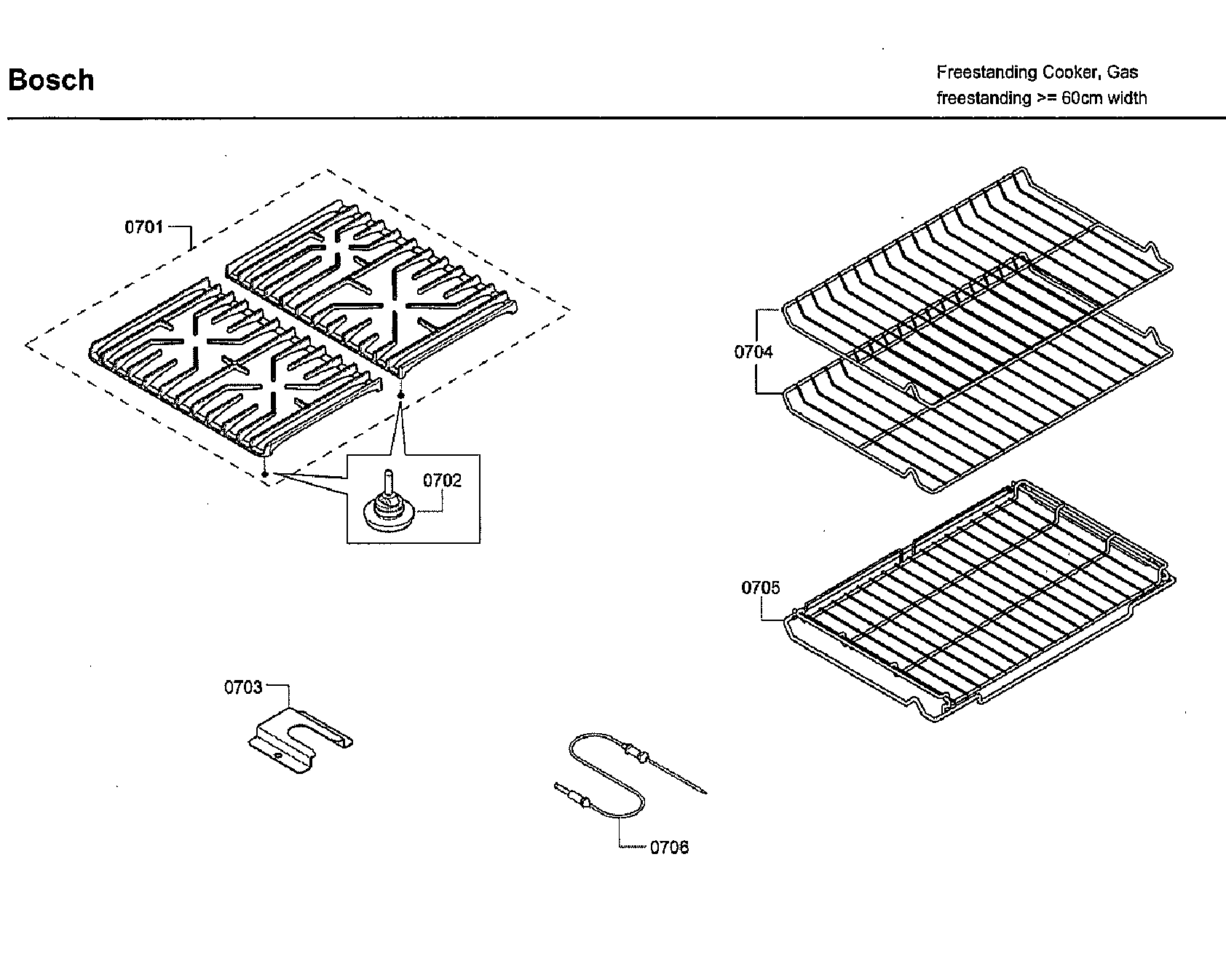 Bosch HGS7132UC/06 accessories diagram