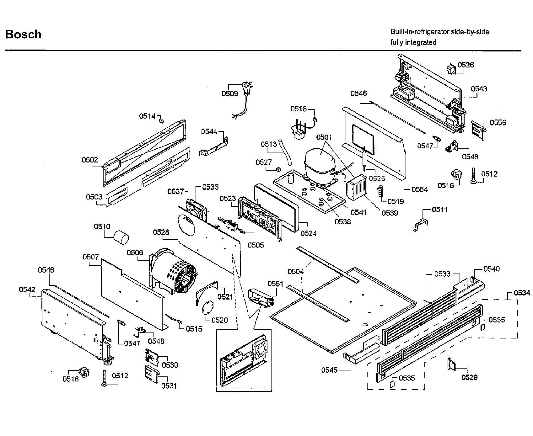 Bosch B30IR800SP/02 compressor diagram