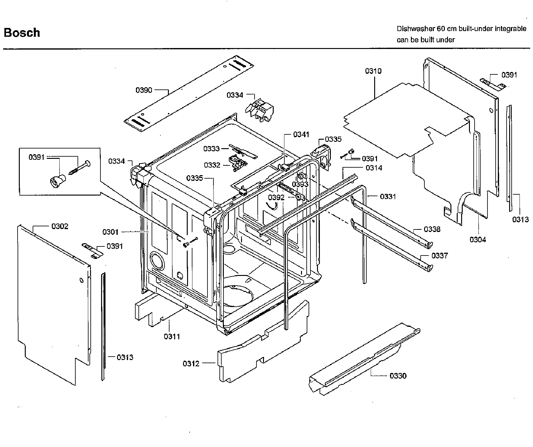 Bosch SHX9PT75UC/D5 cabinet diagram