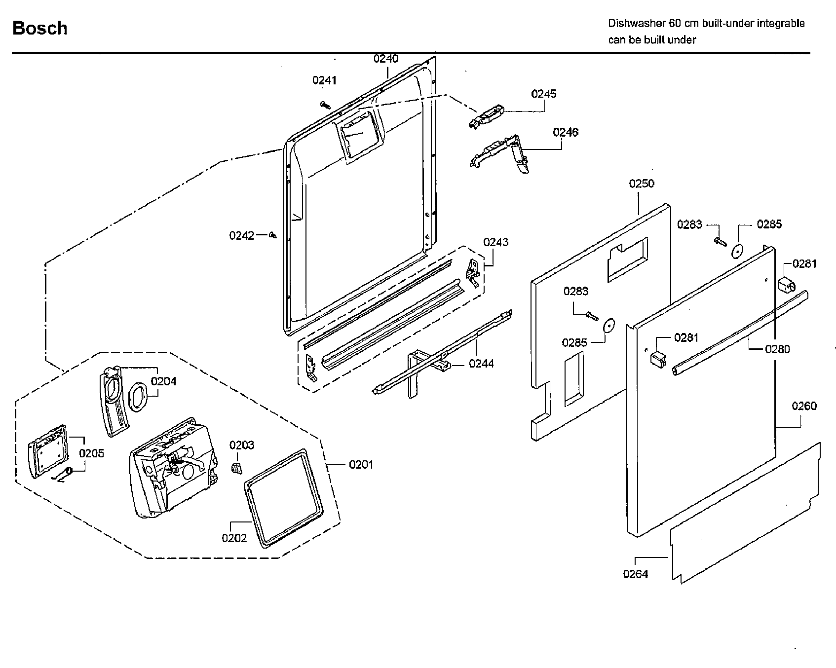 Bosch SHX9PT75UC/82 door diagram
