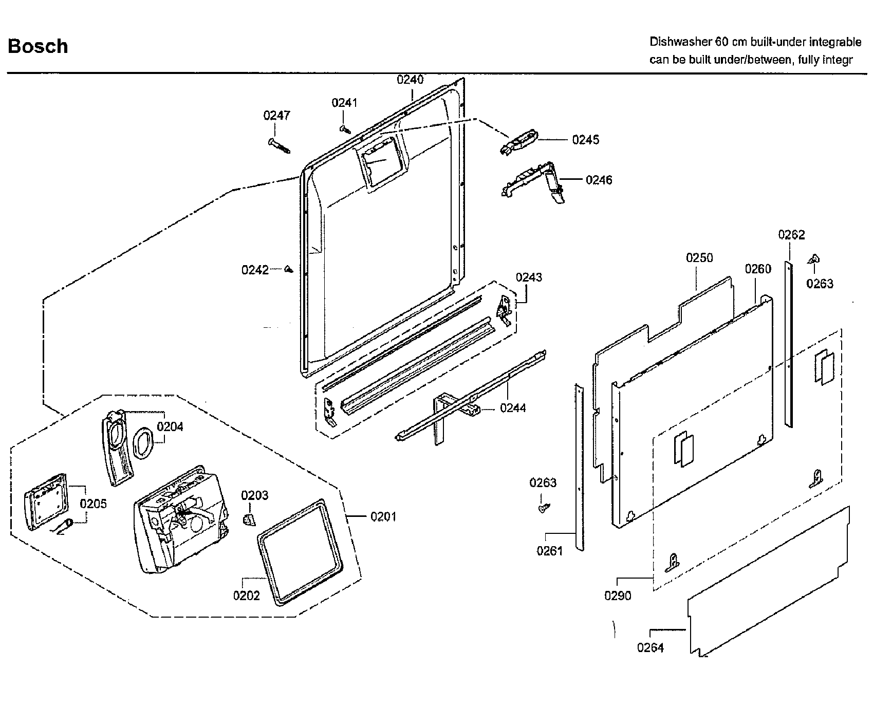 Bosch SHV9PT53UC/76 door diagram