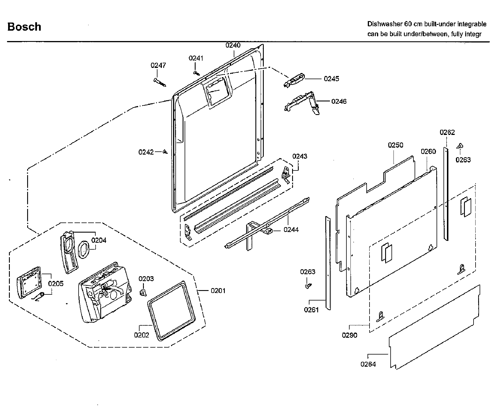 Bosch SHV9PT53UC/A5 door diagram