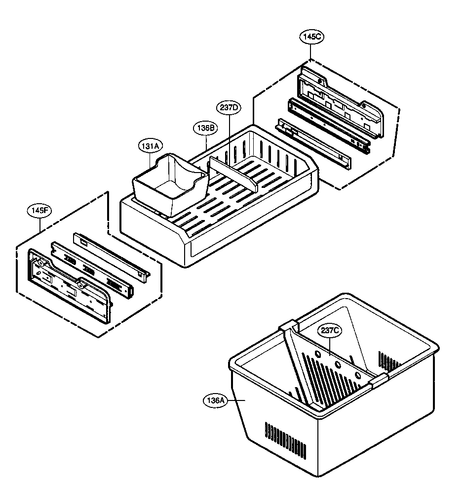 LG LFX25950SB/00 freezer parts diagram