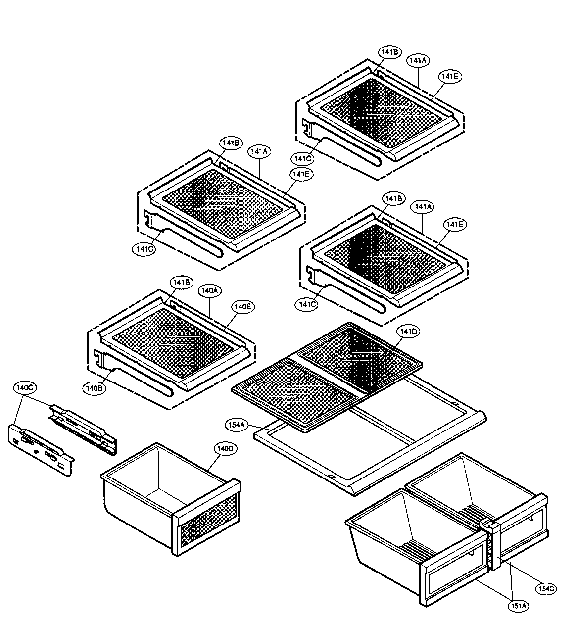 LG LFX25950SB/00 refrigerator parts diagram