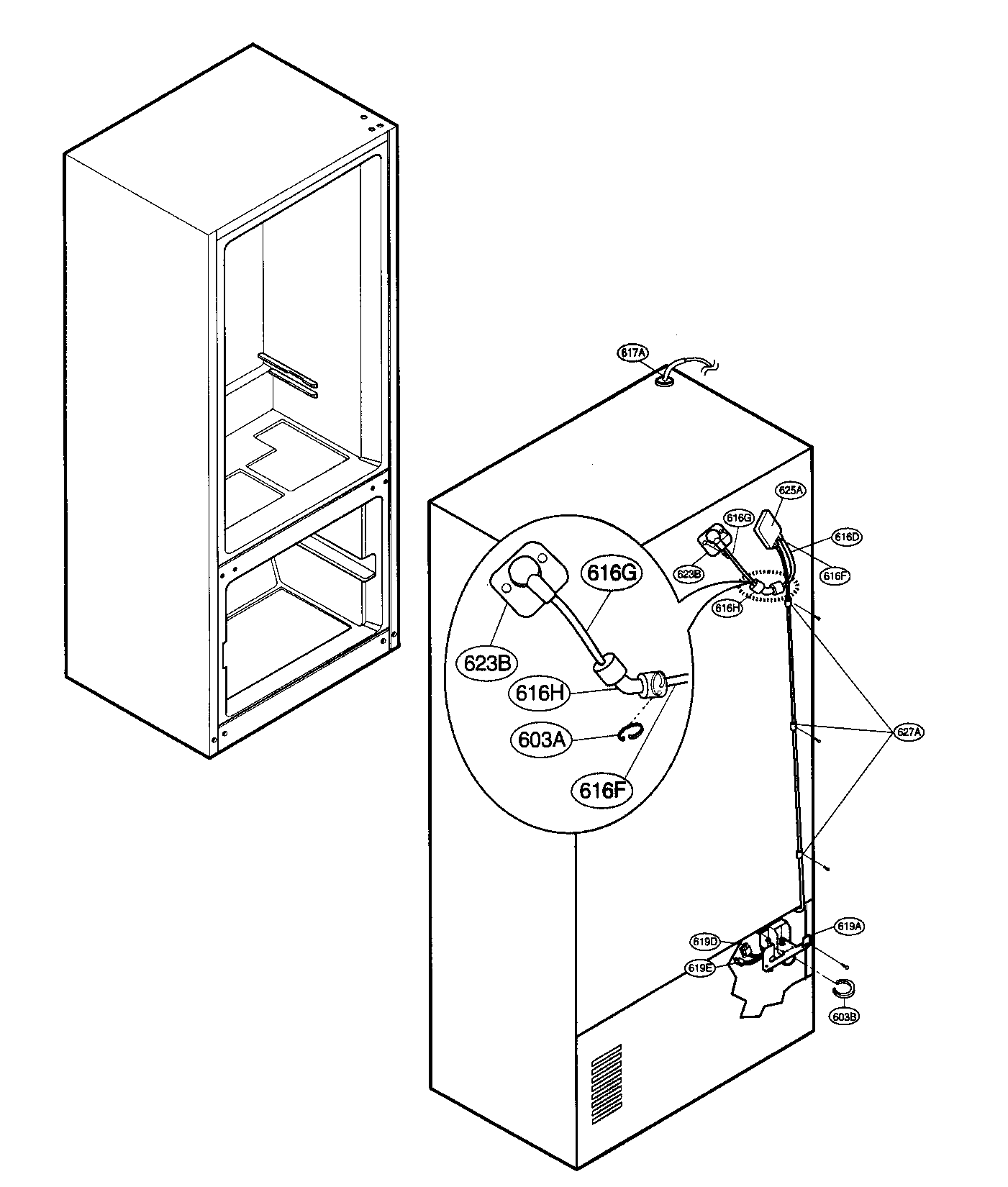 LG LFX25950SB/00 ice/maker parts diagram
