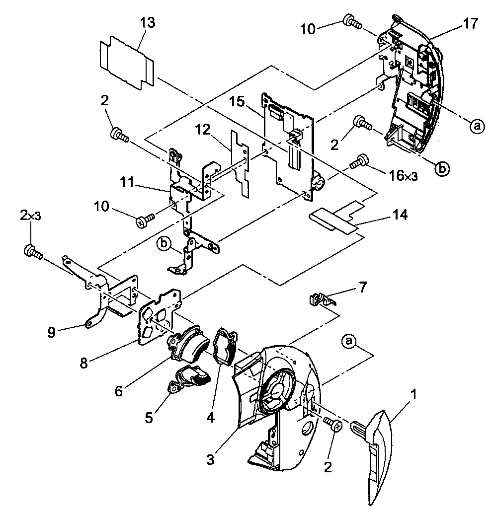 Canon DC230A rear cover unit diagram