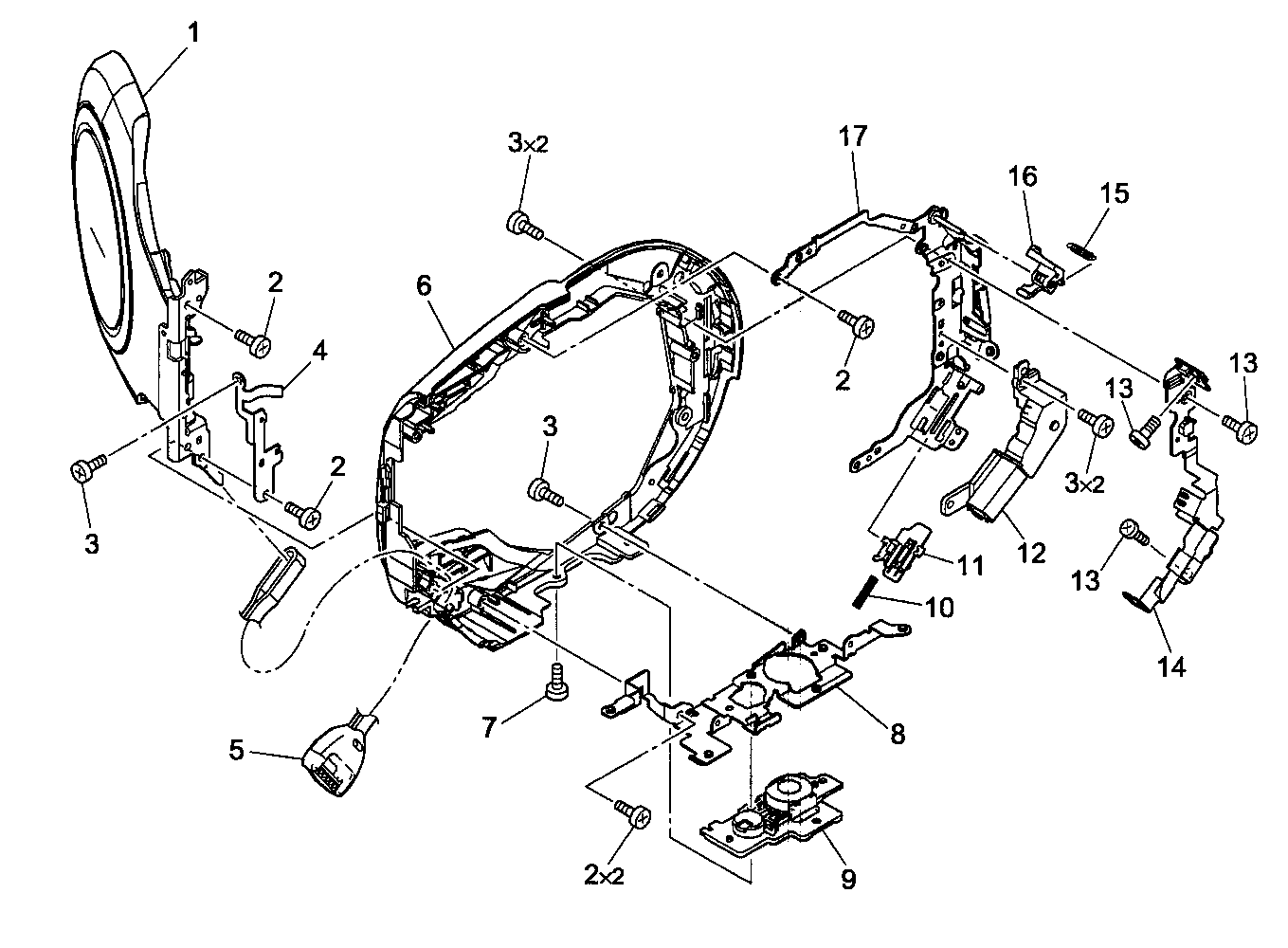 Canon DC230A lt cover unit diagram