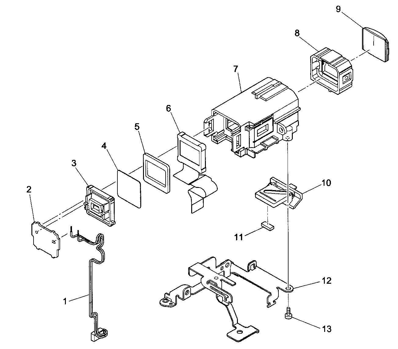 Canon ZR850A cvf unit diagram