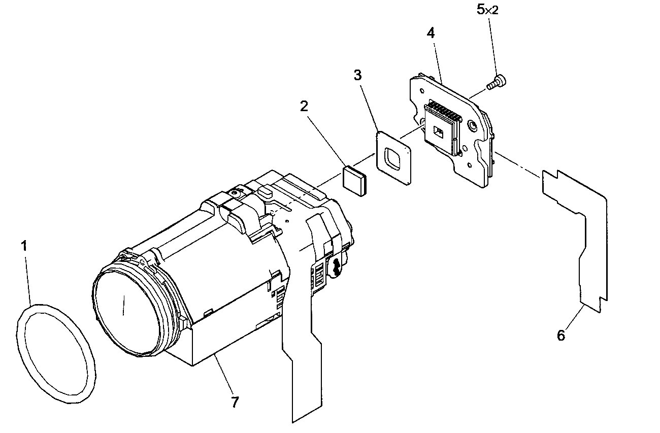 Canon ZR850A camera unit diagram