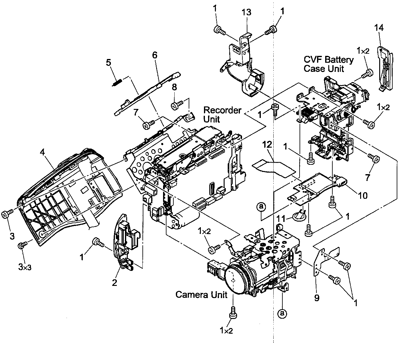 Canon HV20A casing parts 2 diagram